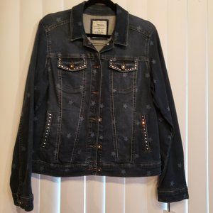 Ladie's jean jacket with crystals applied
